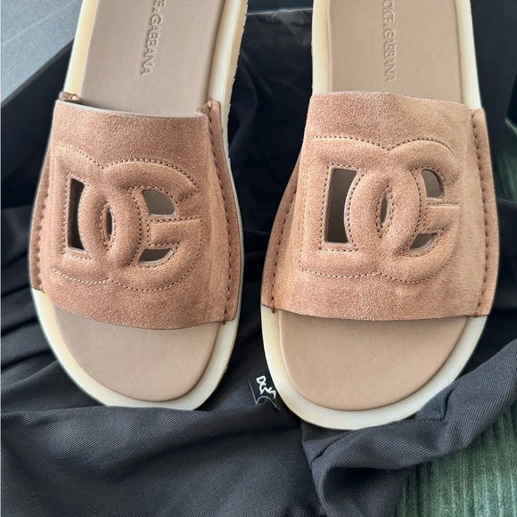 Dolce & Gabbana Brown Slide Sandals (HOT DEAL)